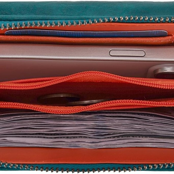 Wrangler Small Crossbody Purse Turquoise Cell Phone Credit Cards NEW - Picture 2 of 3